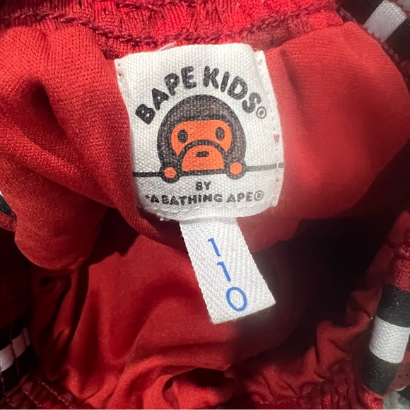 Bape Red Camo Kids Camo Basketball Shorts A Bathing Ape Sz 110 2-3 Year Olds - Picture 5 of 9
